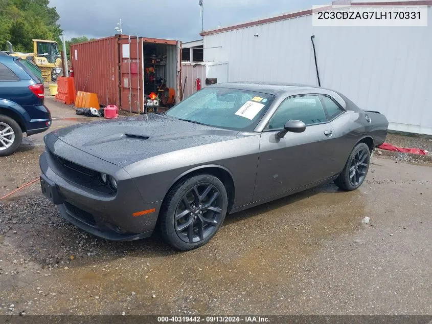 2020 Dodge Challenger Sxt VIN: 2C3CDZAG7LH170331 Lot: 40319442