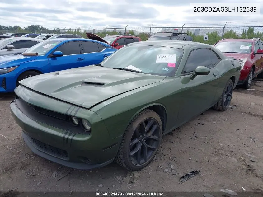 2020 Dodge Challenger Sxt VIN: 2C3CDZAG3LH132689 Lot: 40321479