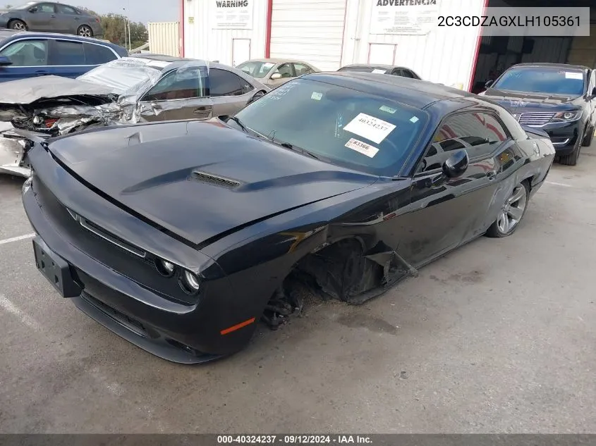 2020 Dodge Challenger Sxt VIN: 2C3CDZAGXLH105361 Lot: 40324237