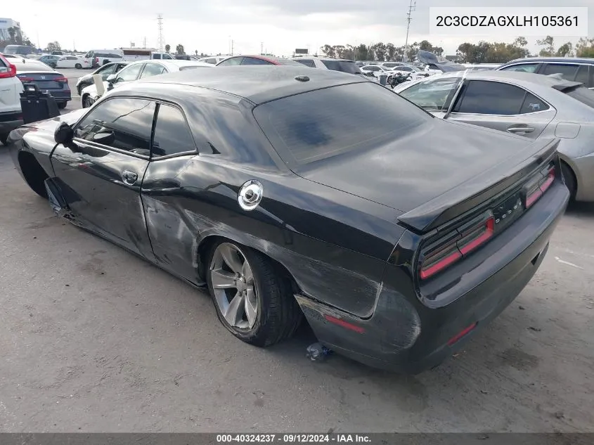 2020 Dodge Challenger Sxt VIN: 2C3CDZAGXLH105361 Lot: 40324237