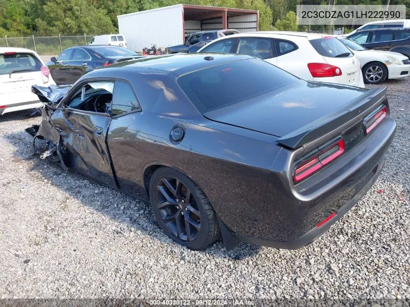 2020 Dodge Challenger Sxt VIN: 2C3CDZAG1LH222990 Lot: 40330122