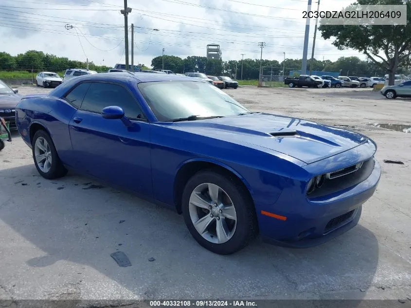 2020 Dodge Challenger Sxt VIN: 2C3CDZAG2LH206409 Lot: 40332108