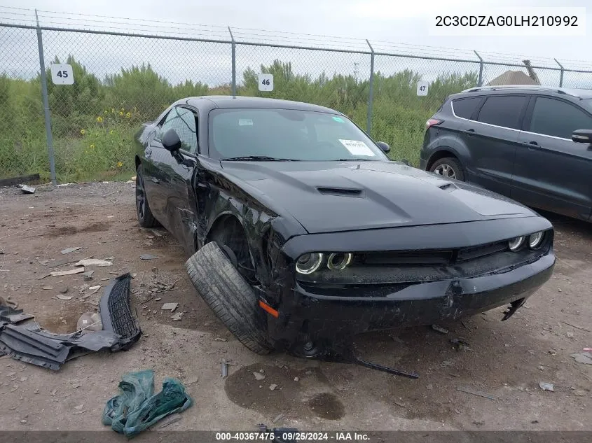 2020 Dodge Challenger Sxt VIN: 2C3CDZAG0LH210992 Lot: 40367475