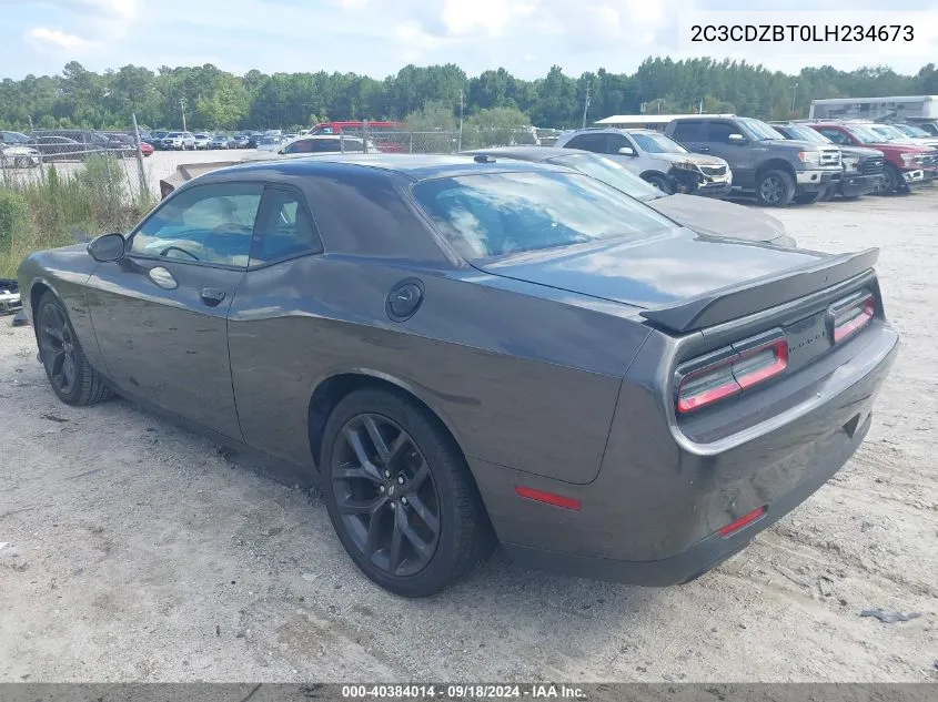 2020 Dodge Challenger R/T VIN: 2C3CDZBT0LH234673 Lot: 40384014