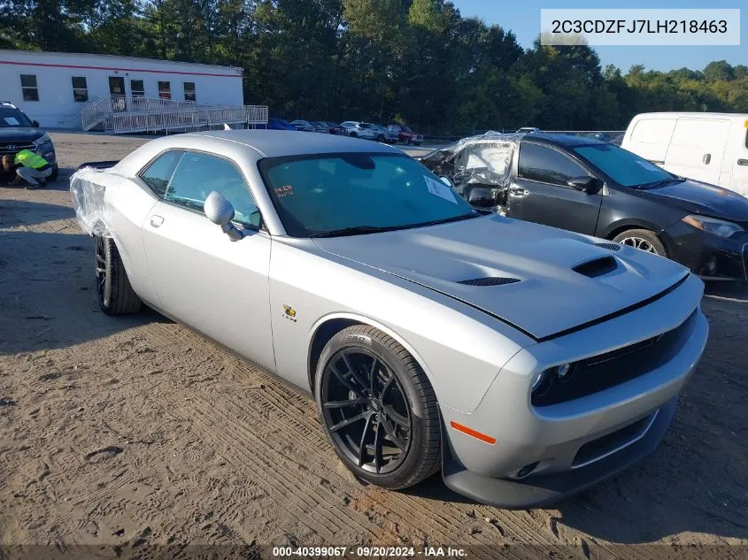 2020 Dodge Challenger R/T Scat Pack VIN: 2C3CDZFJ7LH218463 Lot: 40399067