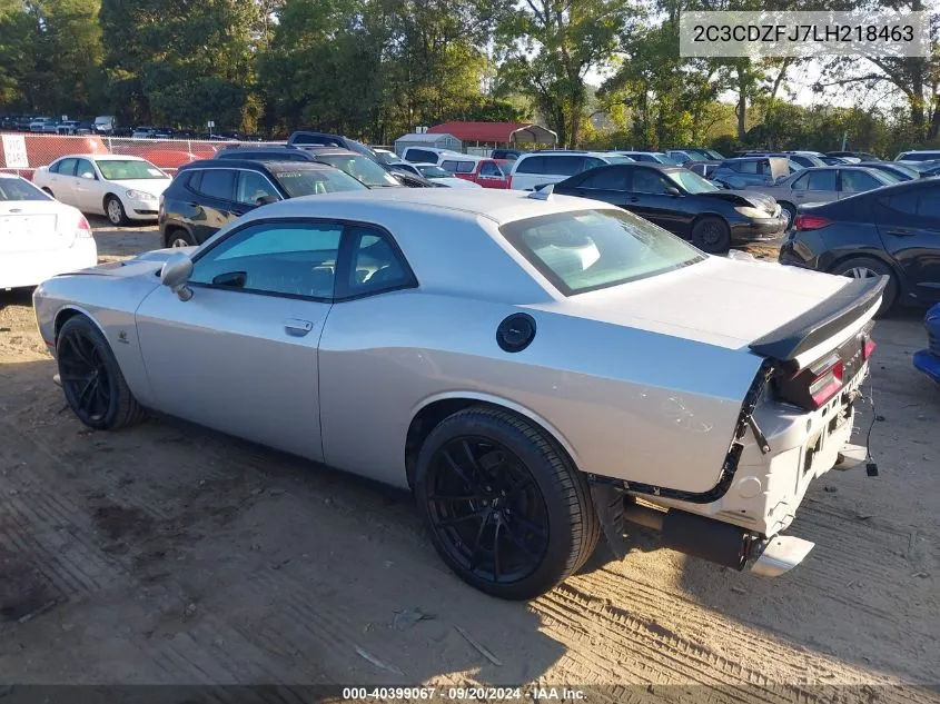 2020 Dodge Challenger R/T Scat Pack VIN: 2C3CDZFJ7LH218463 Lot: 40399067