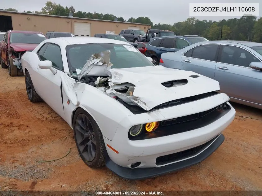 2020 Dodge Challenger R/T Scat Pack VIN: 2C3CDZFJ4LH110608 Lot: 40404081