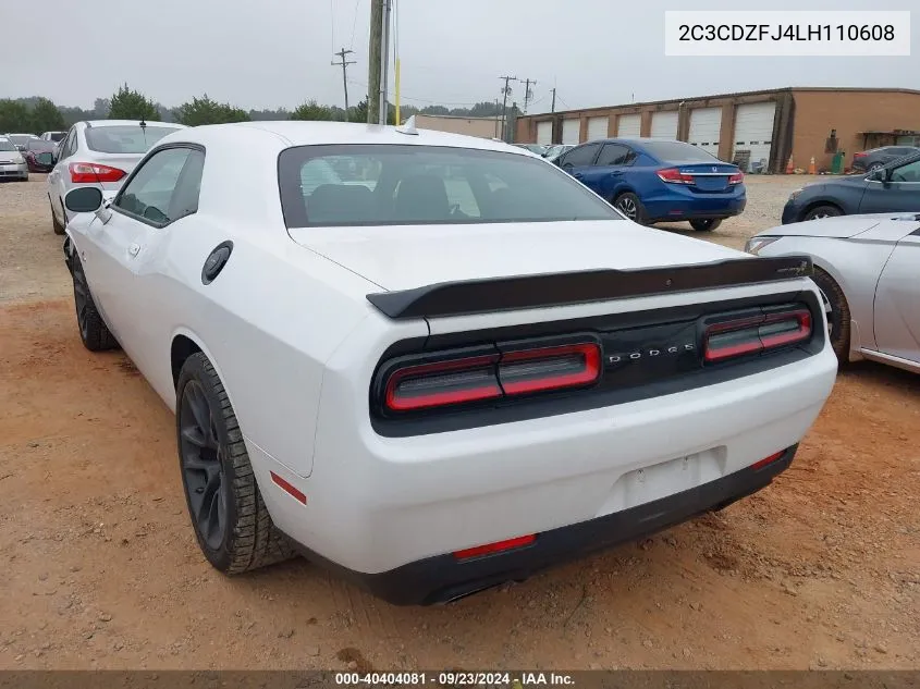 2020 Dodge Challenger R/T Scat Pack VIN: 2C3CDZFJ4LH110608 Lot: 40404081