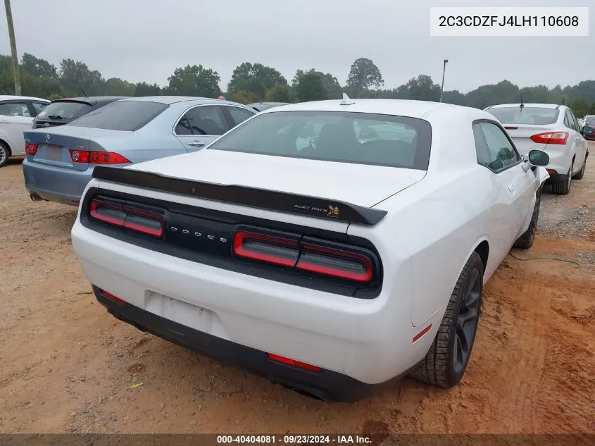 2020 Dodge Challenger R/T Scat Pack VIN: 2C3CDZFJ4LH110608 Lot: 40404081