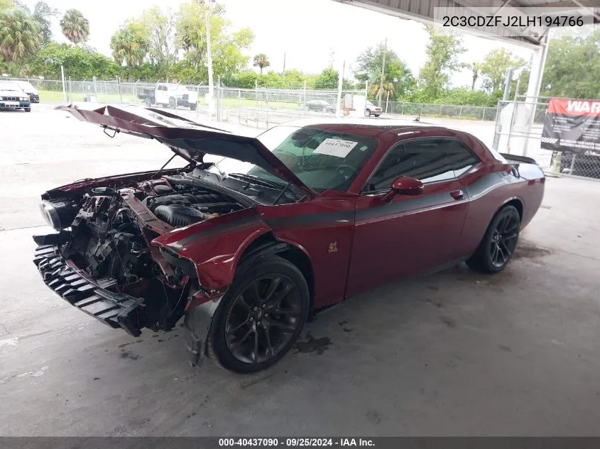 2020 Dodge Challenger R/T Scat Pack VIN: 2C3CDZFJ2LH194766 Lot: 40437090