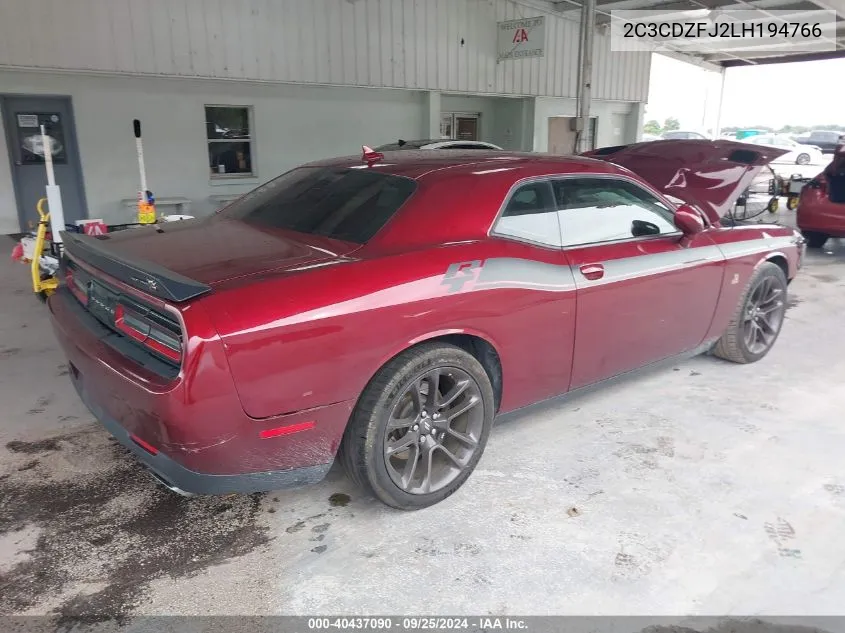 2020 Dodge Challenger R/T Scat Pack VIN: 2C3CDZFJ2LH194766 Lot: 40437090