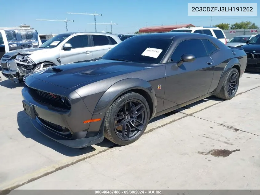 2020 Dodge Challenger R/T Scat Pack Widebody VIN: 2C3CDZFJ3LH191262 Lot: 40457488