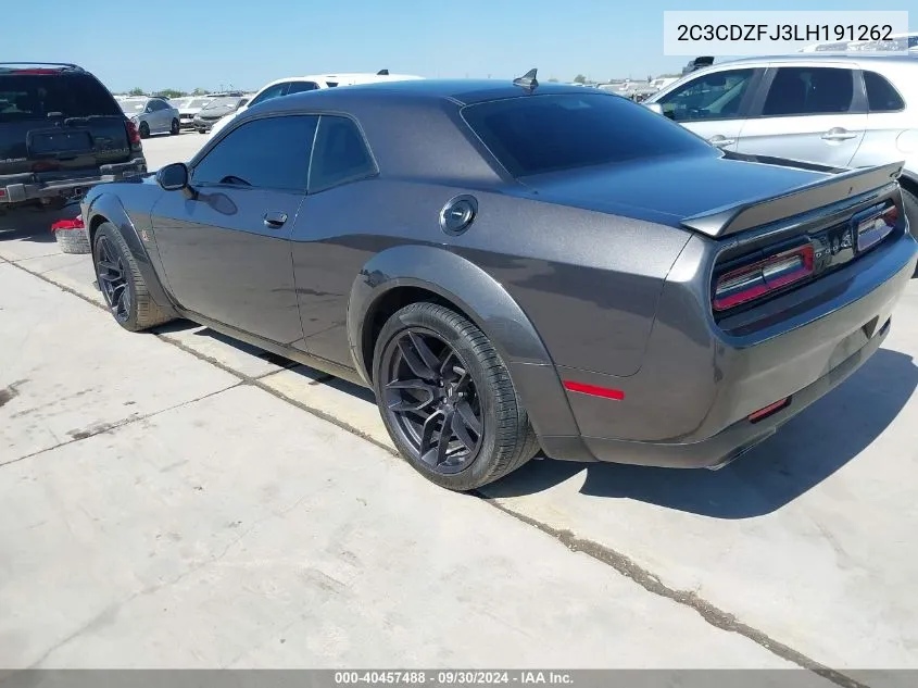 2020 Dodge Challenger R/T Scat Pack Widebody VIN: 2C3CDZFJ3LH191262 Lot: 40457488