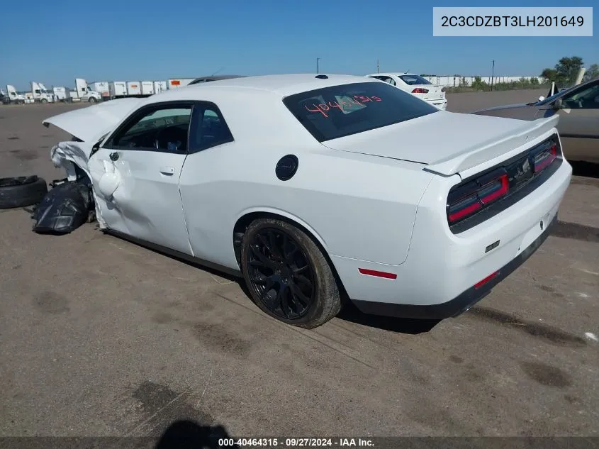 2020 Dodge Challenger R/T VIN: 2C3CDZBT3LH201649 Lot: 40464315