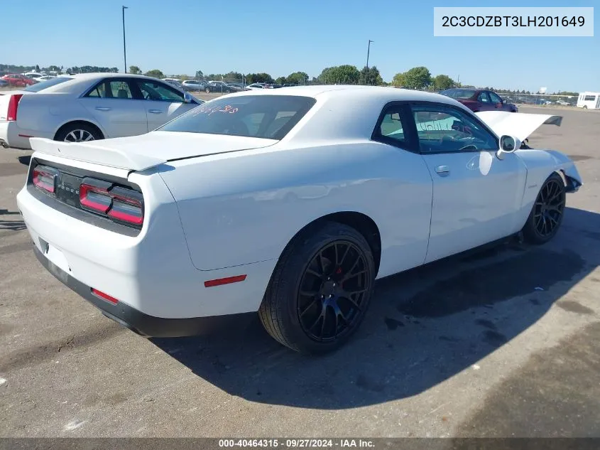 2020 Dodge Challenger R/T VIN: 2C3CDZBT3LH201649 Lot: 40464315