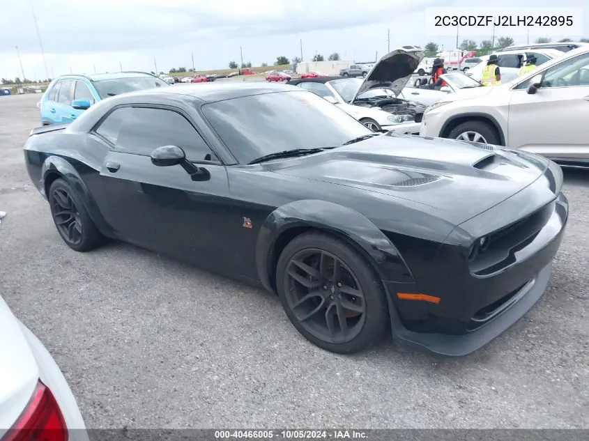 2020 Dodge Challenger R/T Scat Pack Widebody VIN: 2C3CDZFJ2LH242895 Lot: 40466005