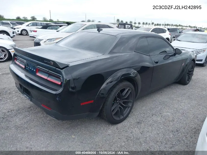 2020 Dodge Challenger R/T Scat Pack Widebody VIN: 2C3CDZFJ2LH242895 Lot: 40466005