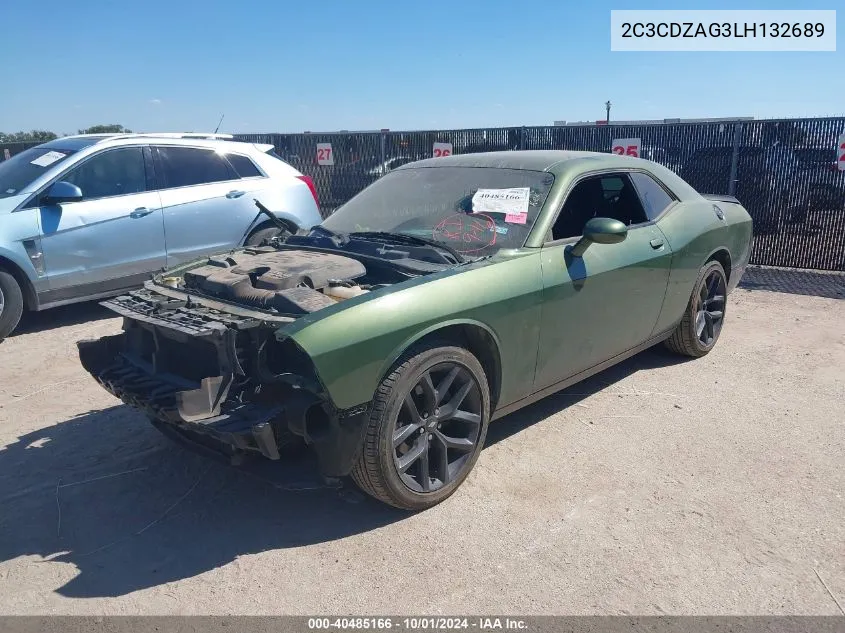 2020 Dodge Challenger Sxt VIN: 2C3CDZAG3LH132689 Lot: 40485166