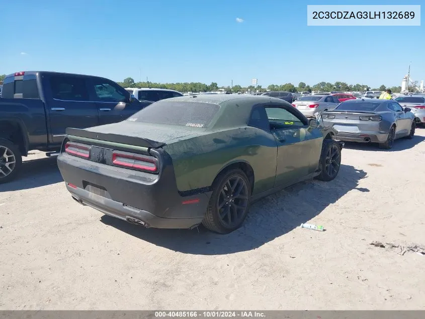 2020 Dodge Challenger Sxt VIN: 2C3CDZAG3LH132689 Lot: 40485166