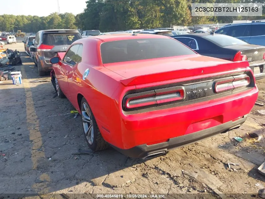 2020 Dodge Challenger R/T VIN: 2C3CDZBT2LH125163 Lot: 40545819