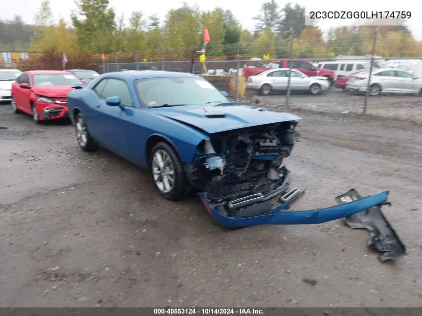 2020 Dodge Challenger Sxt Awd VIN: 2C3CDZGG0LH174759 Lot: 40553124