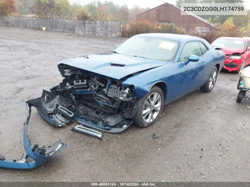 2020 Dodge Challenger Sxt Awd VIN: 2C3CDZGG0LH174759 Lot: 40553124