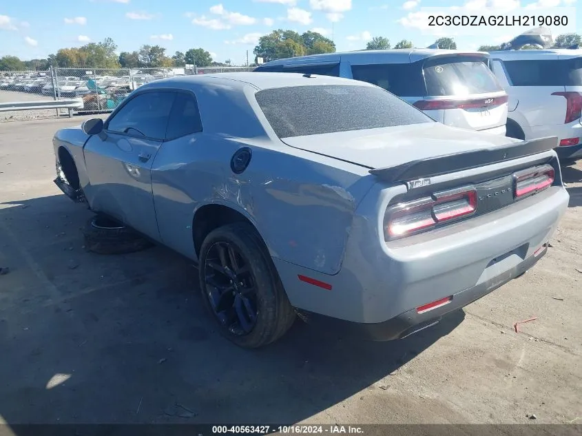 2020 Dodge Challenger Sxt VIN: 2C3CDZAG2LH219080 Lot: 40563427