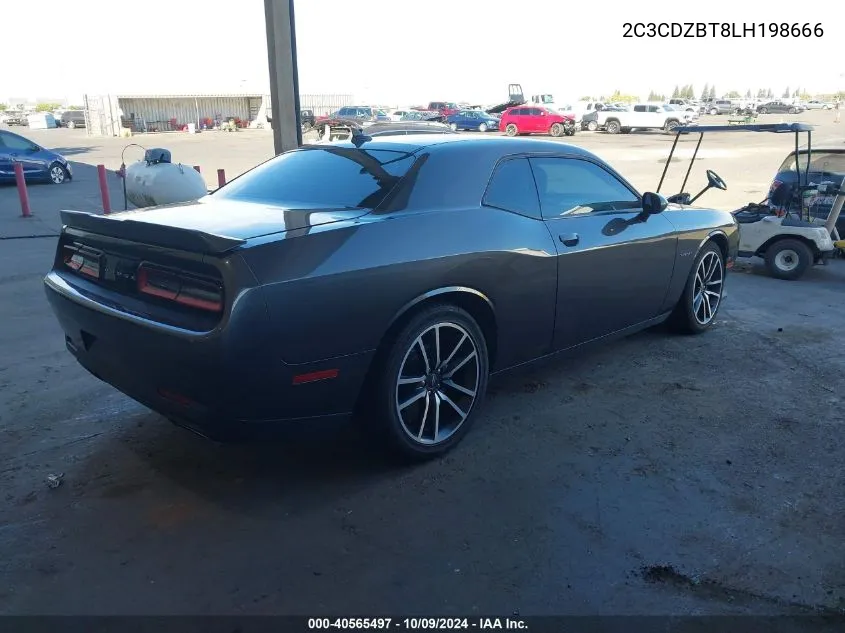 2020 Dodge Challenger R/T VIN: 2C3CDZBT8LH198666 Lot: 40565497