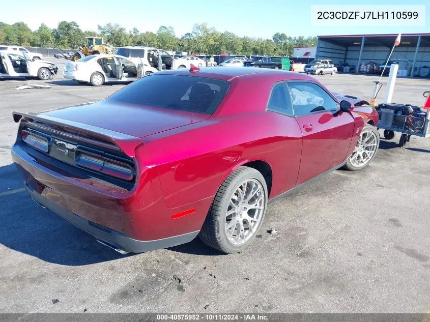 2020 Dodge Challenger R/T Scat Pack VIN: 2C3CDZFJ7LH110599 Lot: 40575952