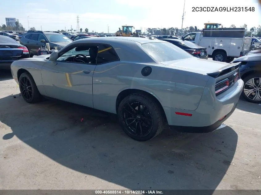 2020 Dodge Challenger Sxt VIN: 2C3CDZAG9LH231548 Lot: 40588514