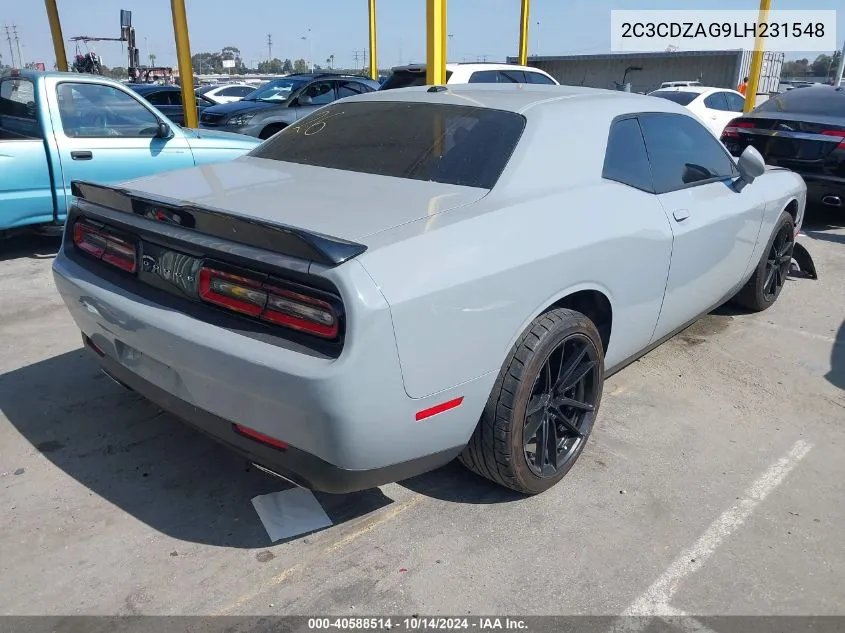 2020 Dodge Challenger Sxt VIN: 2C3CDZAG9LH231548 Lot: 40588514