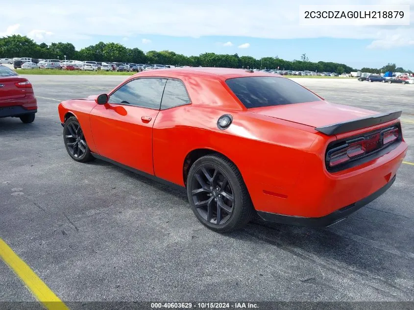 2020 Dodge Challenger Sxt VIN: 2C3CDZAG0LH218879 Lot: 40603629