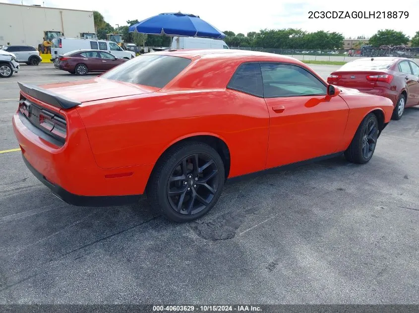 2020 Dodge Challenger Sxt VIN: 2C3CDZAG0LH218879 Lot: 40603629