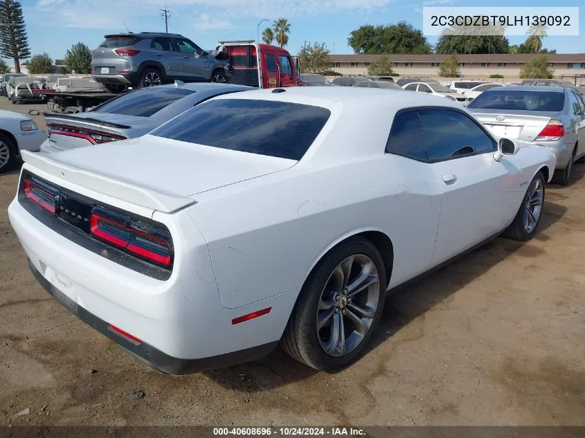 2020 Dodge Challenger R/T VIN: 2C3CDZBT9LH139092 Lot: 40608696