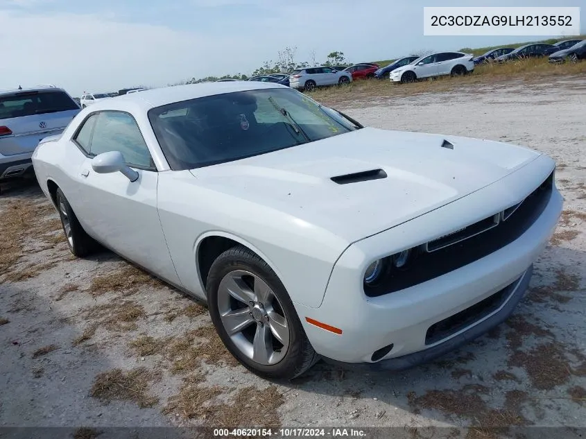 2020 Dodge Challenger Sxt VIN: 2C3CDZAG9LH213552 Lot: 40620154