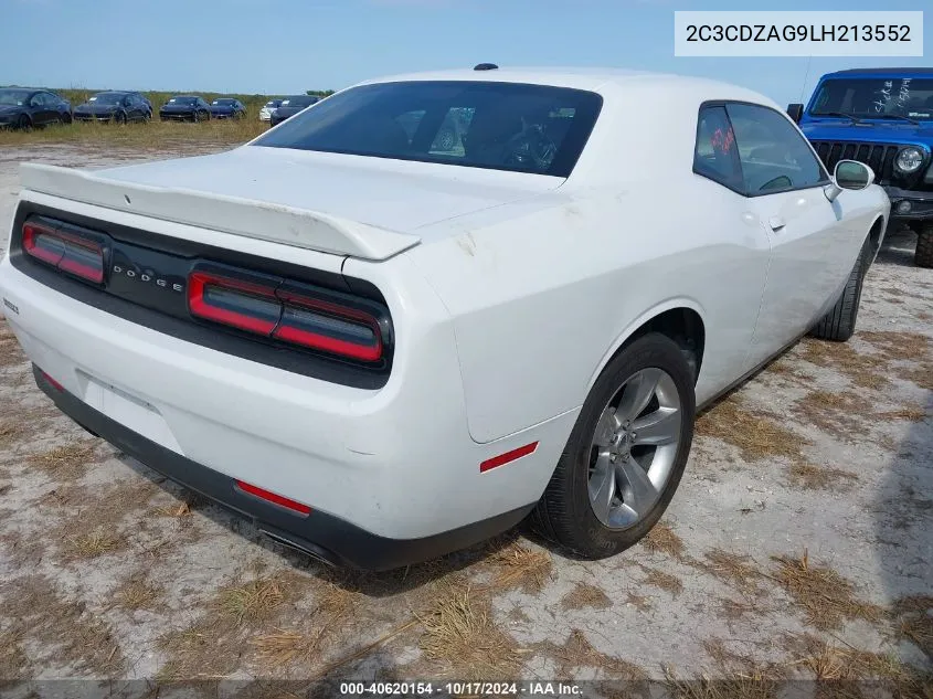 2020 Dodge Challenger Sxt VIN: 2C3CDZAG9LH213552 Lot: 40620154