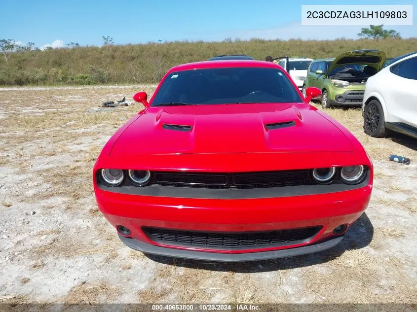 2020 Dodge Challenger Sxt VIN: 2C3CDZAG3LH109803 Lot: 40653800