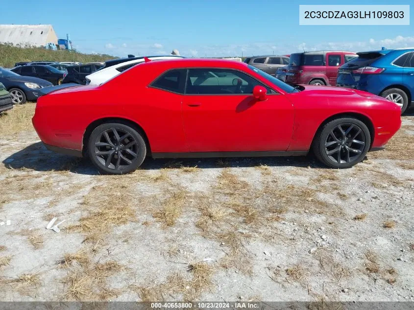 2C3CDZAG3LH109803 2020 Dodge Challenger Sxt