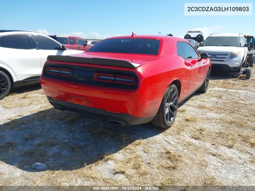 2020 Dodge Challenger Sxt VIN: 2C3CDZAG3LH109803 Lot: 40653800