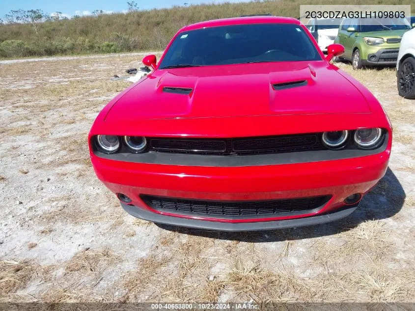 2020 Dodge Challenger Sxt VIN: 2C3CDZAG3LH109803 Lot: 40653800