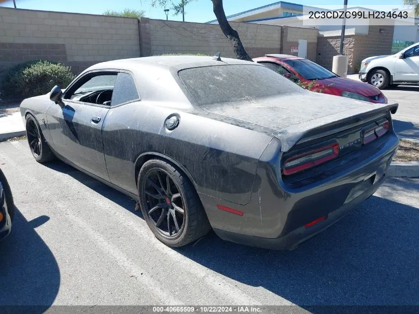 2020 Dodge Challenger Srt Hellcat VIN: 2C3CDZC99LH234643 Lot: 40665509