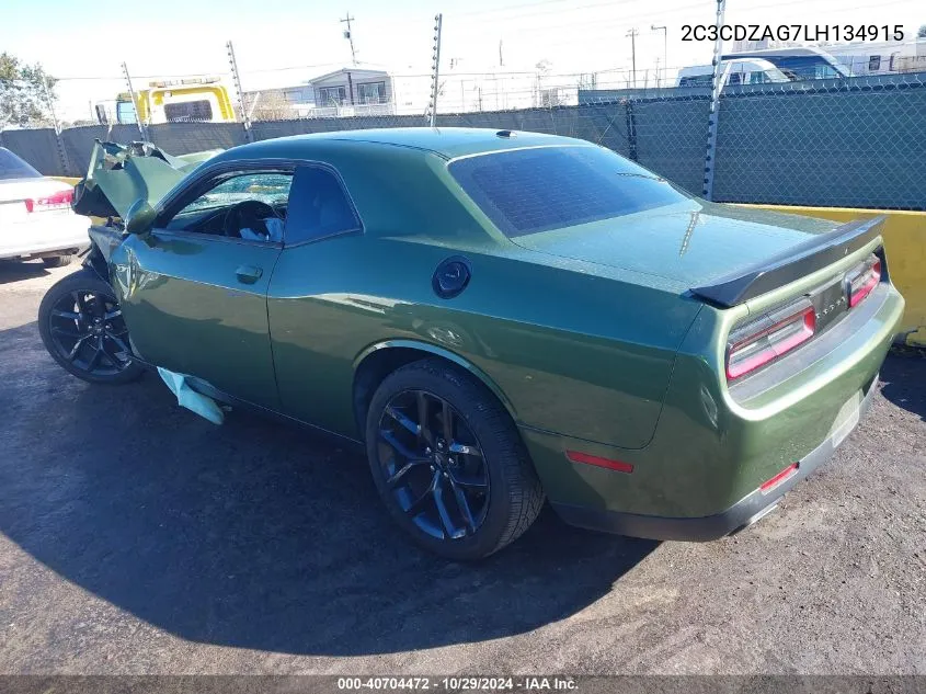 2020 Dodge Challenger Sxt VIN: 2C3CDZAG7LH134915 Lot: 40704472