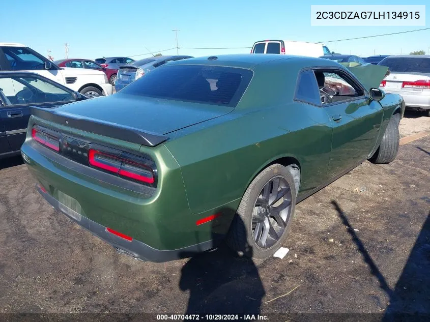 2020 Dodge Challenger Sxt VIN: 2C3CDZAG7LH134915 Lot: 40704472