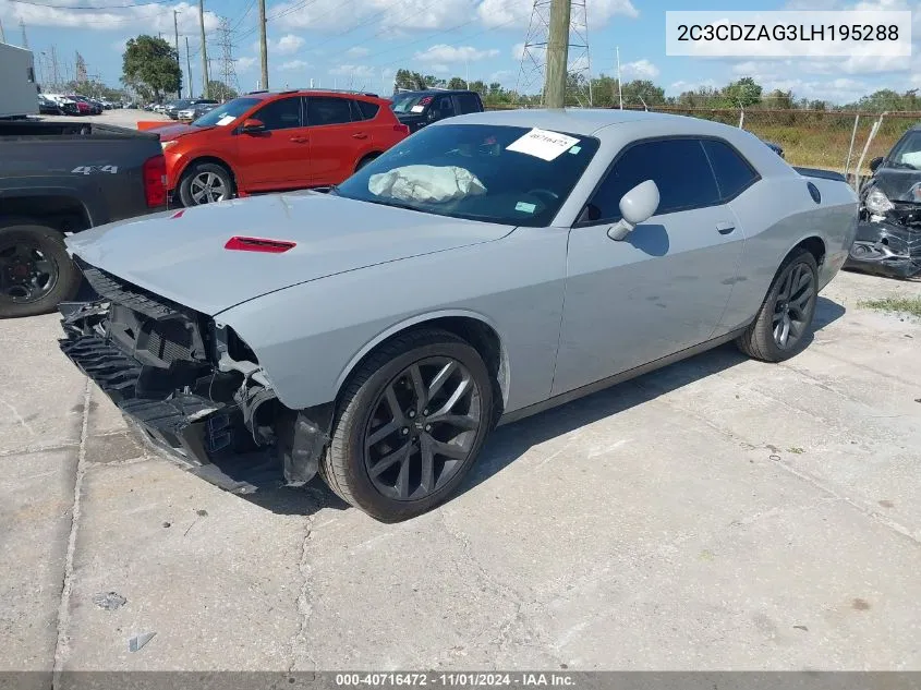 2020 Dodge Challenger Sxt VIN: 2C3CDZAG3LH195288 Lot: 40716472