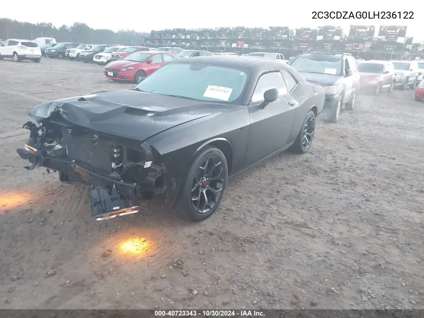 2020 Dodge Challenger Sxt VIN: 2C3CDZAG0LH236122 Lot: 40723343