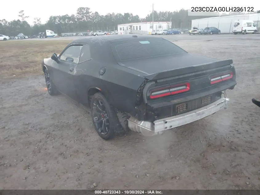 2020 Dodge Challenger Sxt VIN: 2C3CDZAG0LH236122 Lot: 40723343