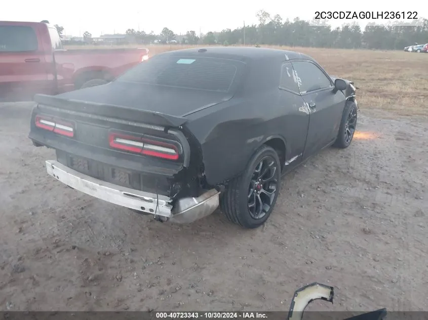 2020 Dodge Challenger Sxt VIN: 2C3CDZAG0LH236122 Lot: 40723343