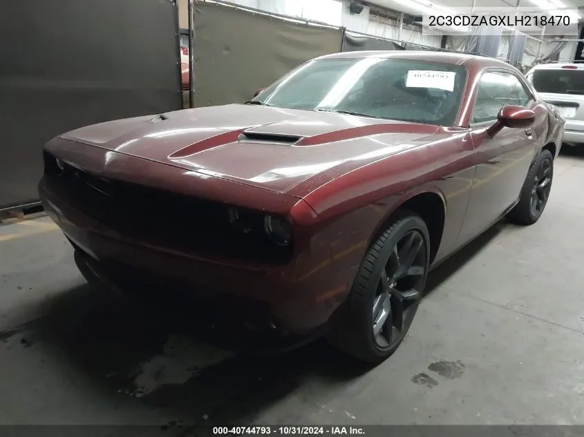 2020 Dodge Challenger Sxt VIN: 2C3CDZAGXLH218470 Lot: 40744793