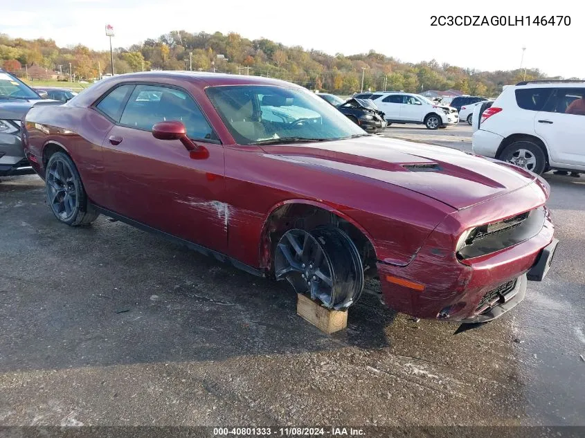 2020 Dodge Challenger Sxt VIN: 2C3CDZAG0LH146470 Lot: 40801333