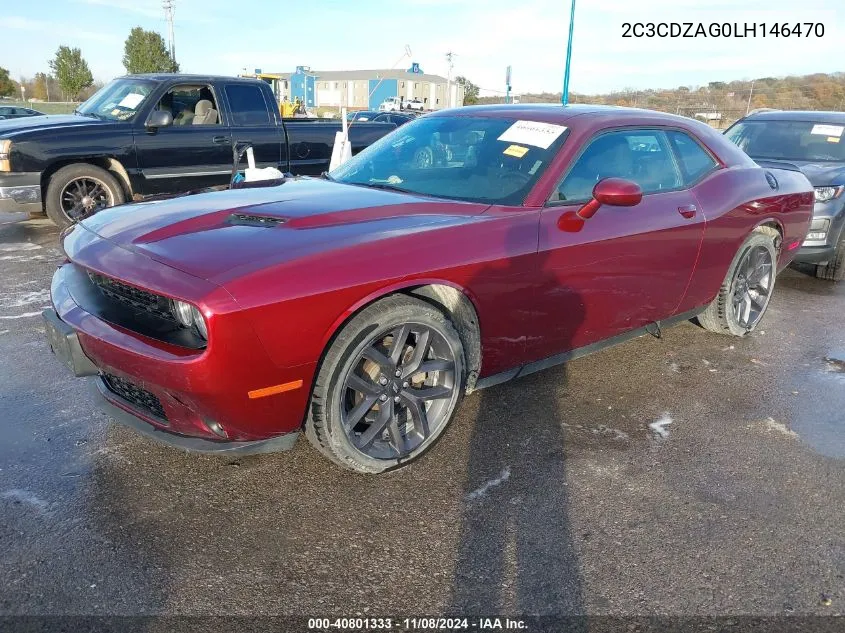 2020 Dodge Challenger Sxt VIN: 2C3CDZAG0LH146470 Lot: 40801333